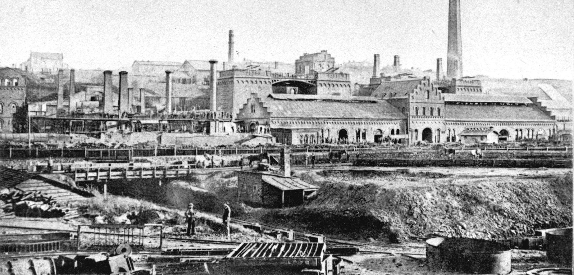 Ansicht der Henrichshütte von 1874.