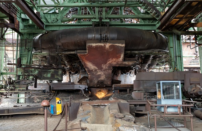 Blick in die Abstichhalle