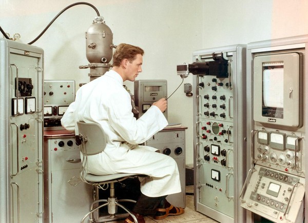 Labor der Henrichshütte in den 1960er Jahren.
